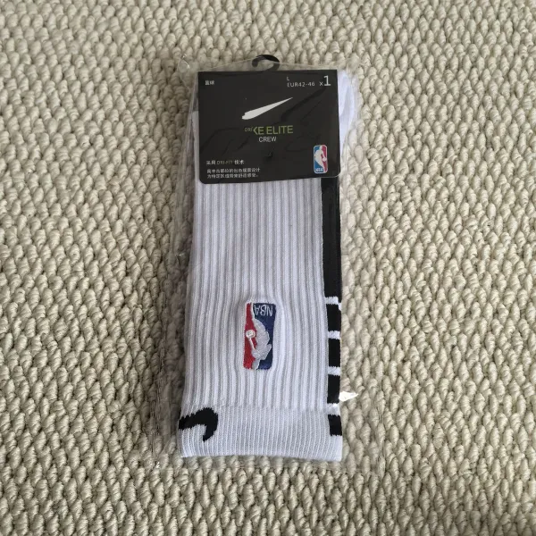 Nike Dri-FIT Elite Crew NBA White Socks - 1