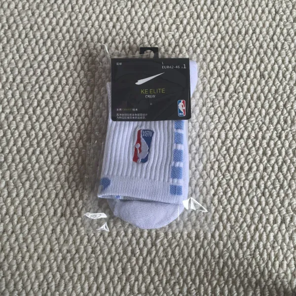 Nike KE Elite Crew NBA Socks White/Blue - 1