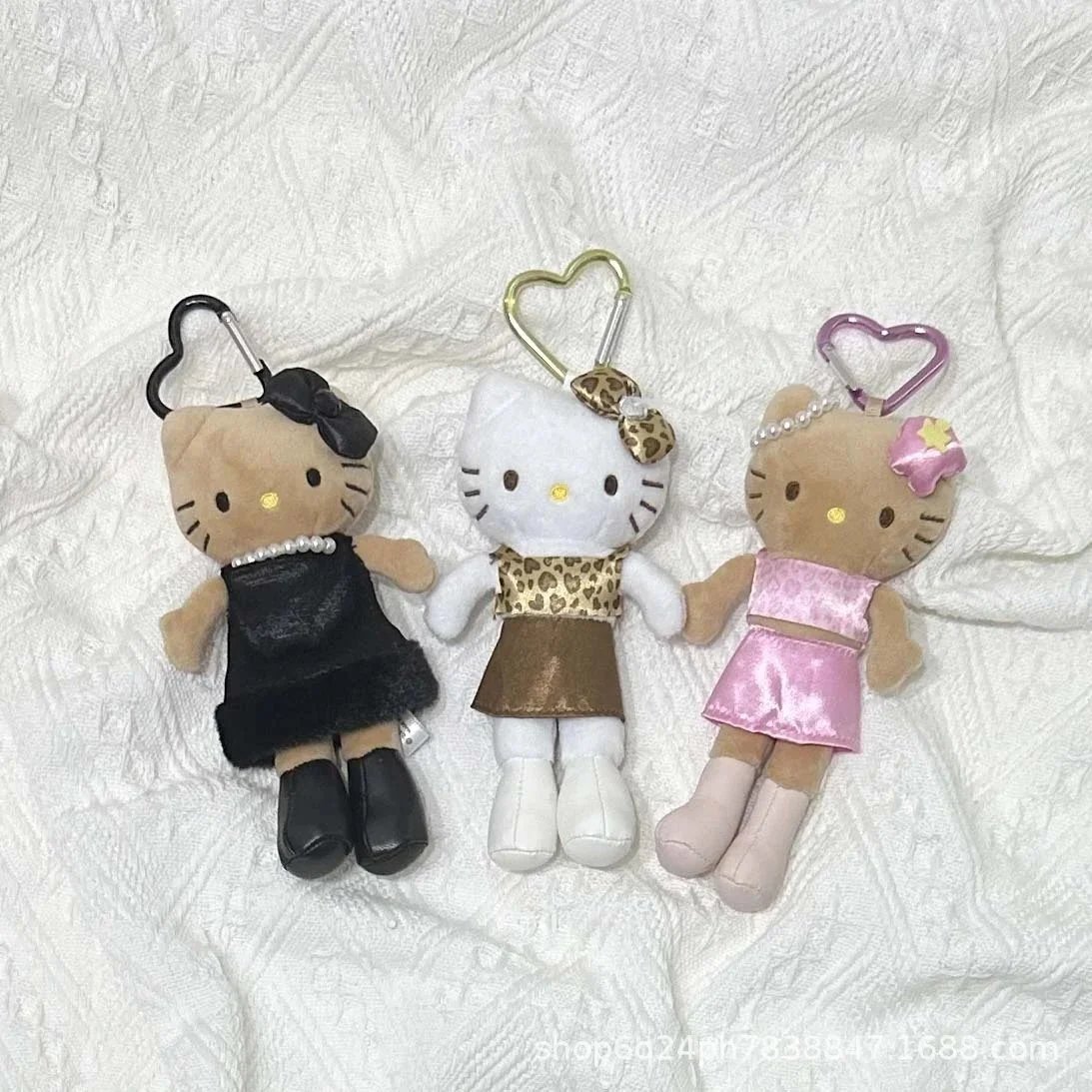 Sanrio Hello Kitty Leopard Print Bow Keychain Plush - 3