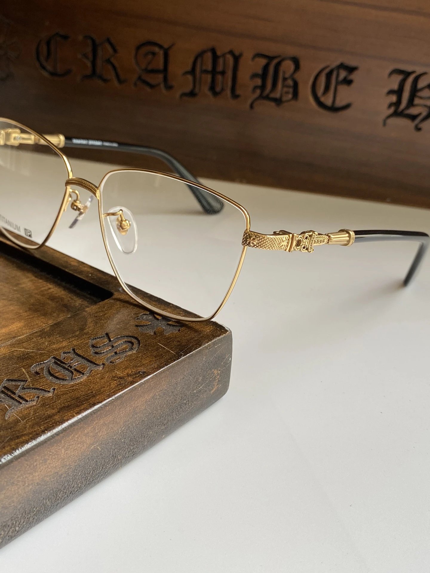 Chrome heart glasses