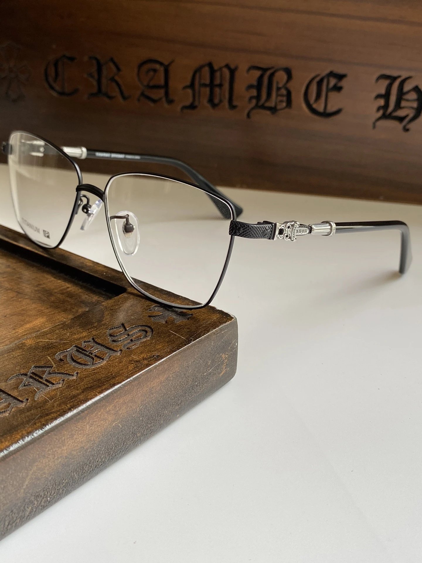 Chrome heart glasses