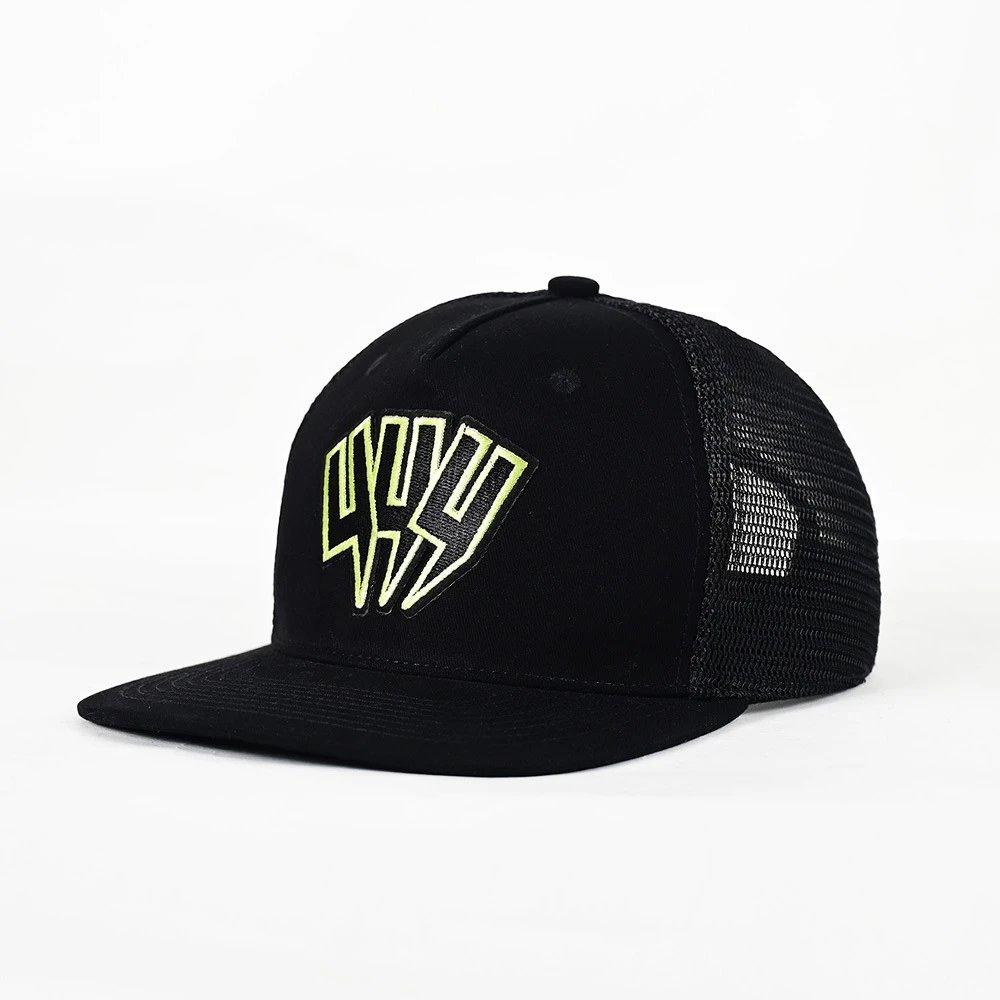Unbranded Hats Mesh-back trucker cap with embroidered lightning graphic — 24