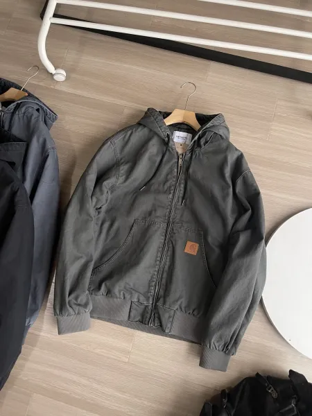 Carhartt Work In Progress Carhartt WIP Active Jacket Charcoal Gray Outerwear - 1