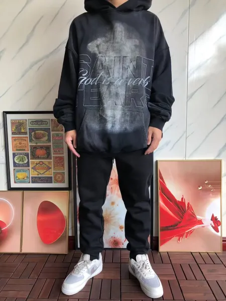Saint Tears The Savior of the World Graphic Hoodie Black - 5