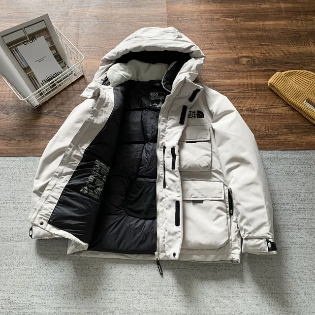 The North Face Down Jackets Hooded four-pocket jacket product detail image 3
