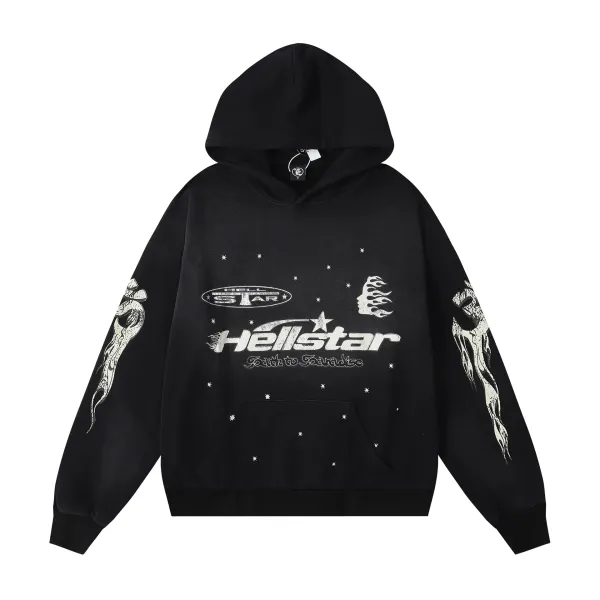 Hellstar Skull Graphic Washed Black Sweatpants - 7