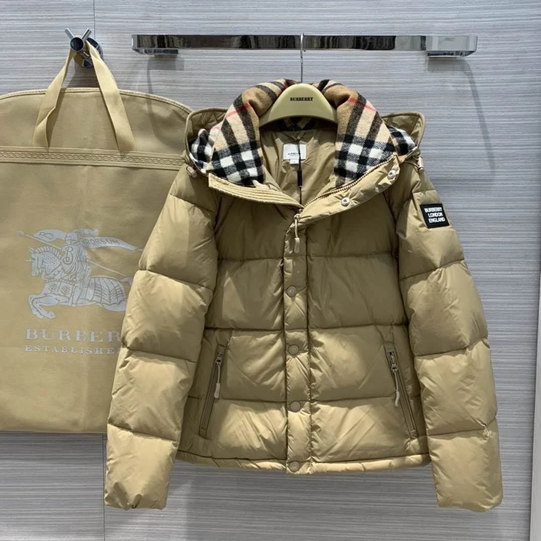 Burberry Classic Vintage Check Hooded Down Jacket