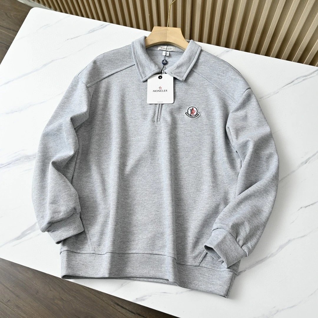 Moncler Half-Zip Polo Black Top Polo Shirt - 8