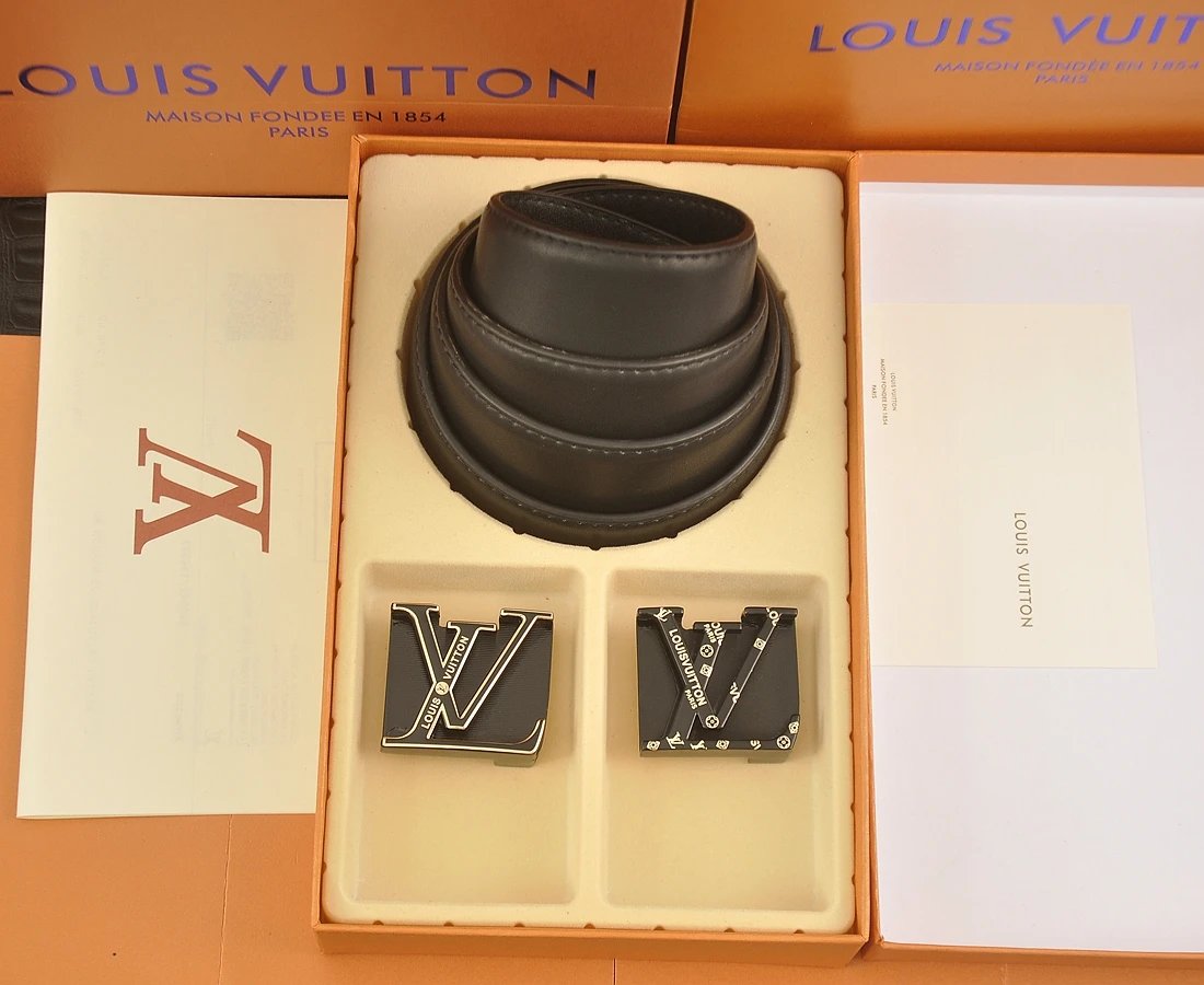 Louis Vuitton Belts Monogram embossed belt with LV buckle — 16