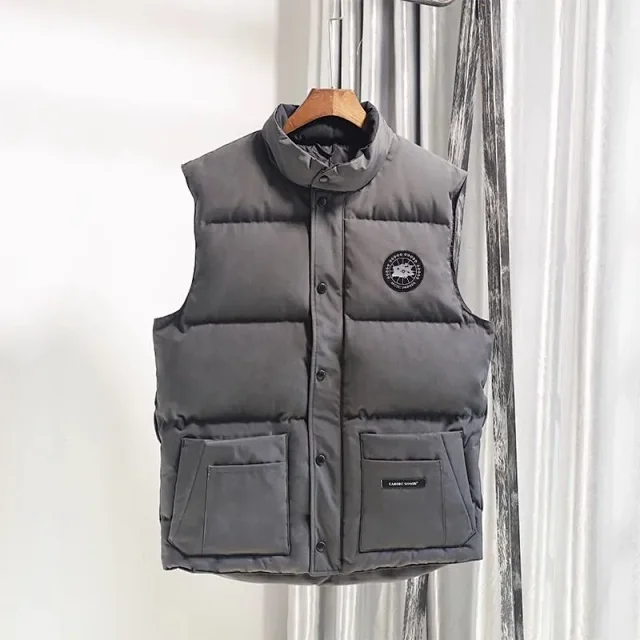 Canada Goose Vests Padded stand-collar snap-front vest with patch pockets product detail image 11