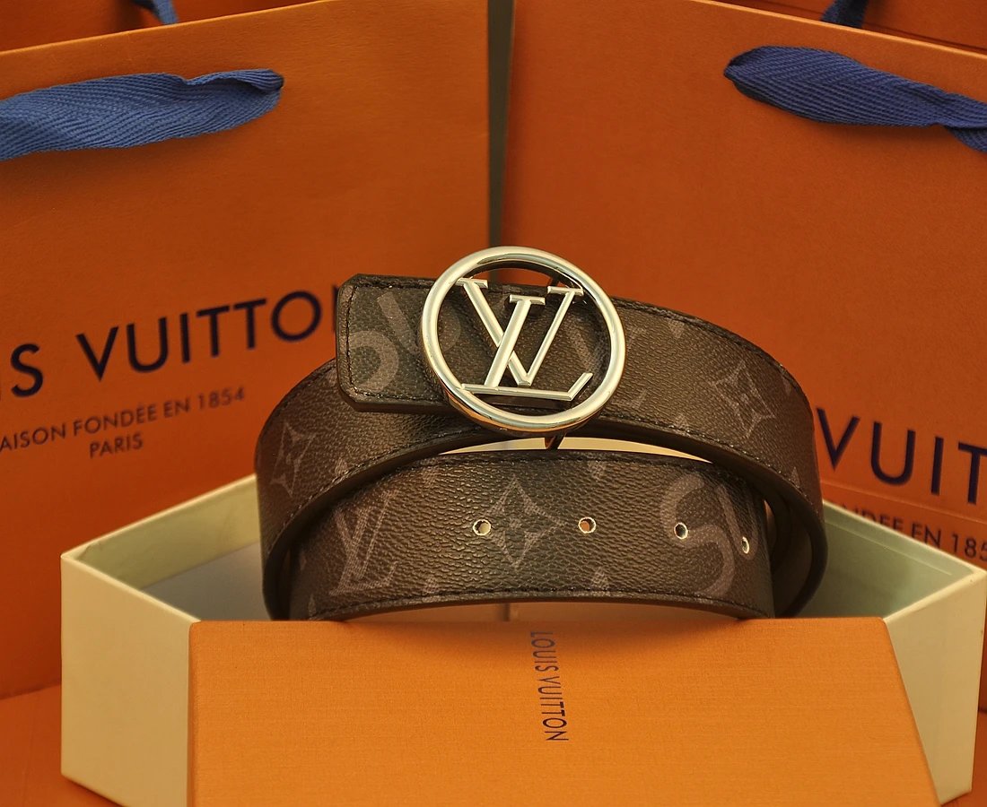 Louis Vuitton Belts LV initial buckle belt image 8