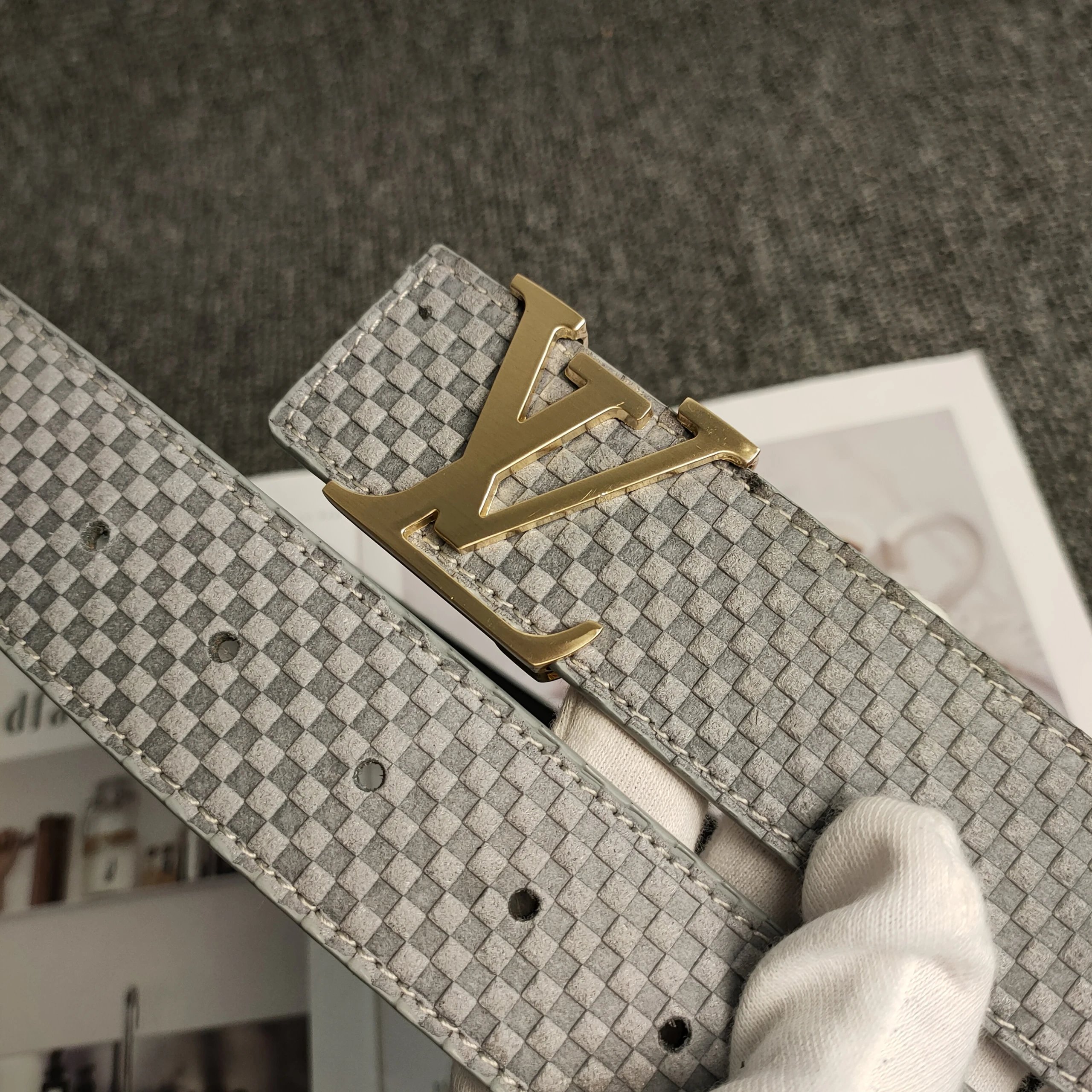 Louis Vuitton Belts Monogram embossed belt with LV buckle image 12