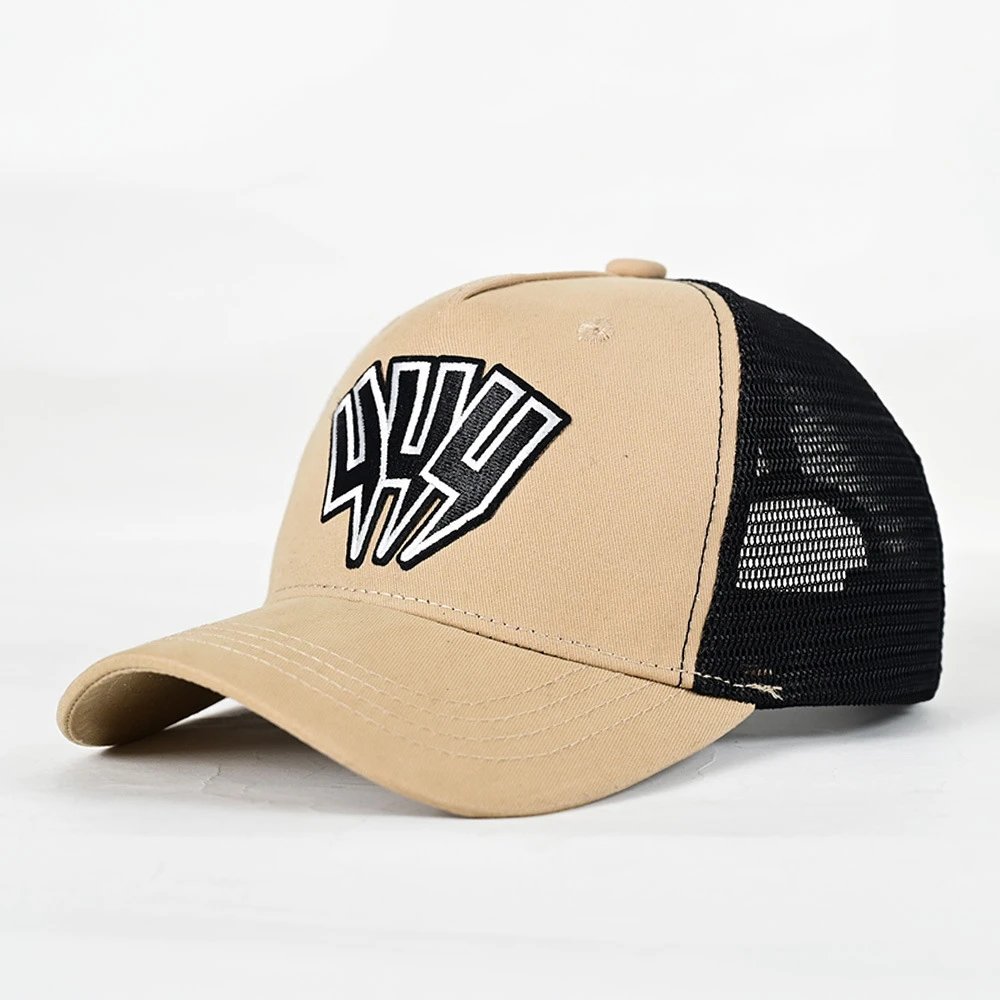 Unbranded Hats Mesh-back trucker cap with embroidered lightning graphic image 5