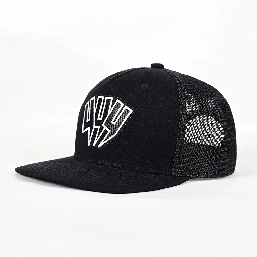 Unbranded Hats Mesh-back trucker cap with embroidered lightning graphic — 25