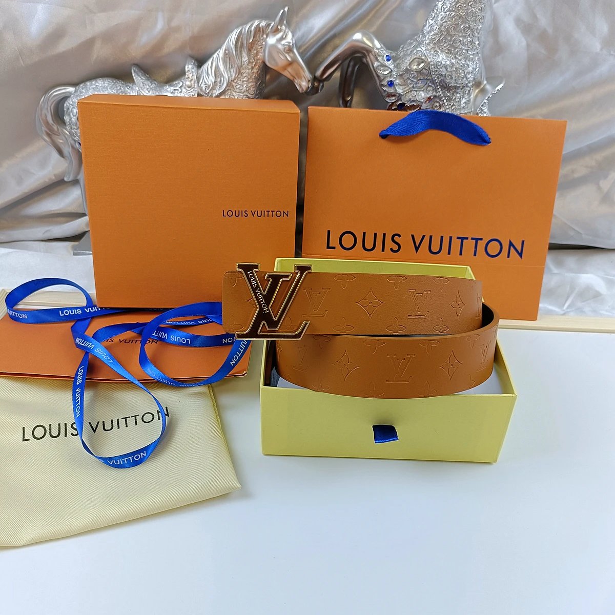 Louis Vuitton Belts Monogram embossed belt with LV buckle — 4