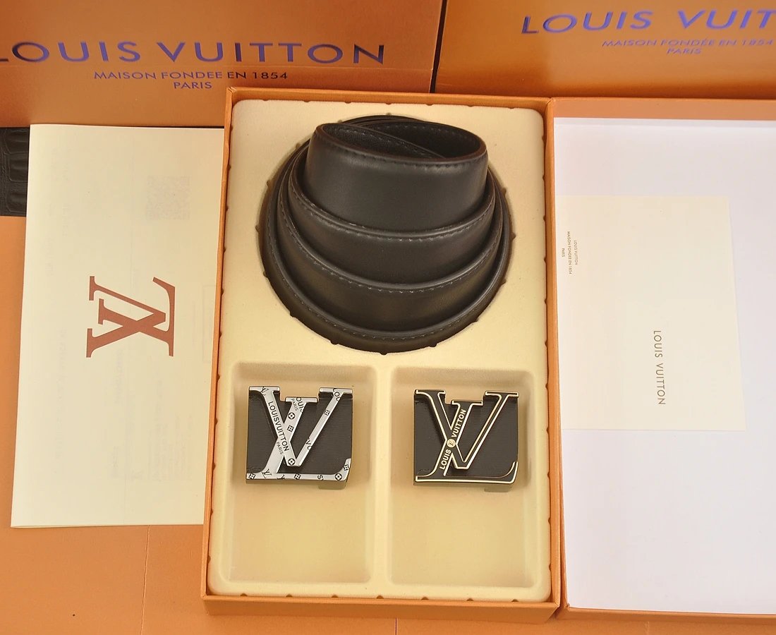 Louis Vuitton Belts Monogram embossed belt with LV buckle — 14