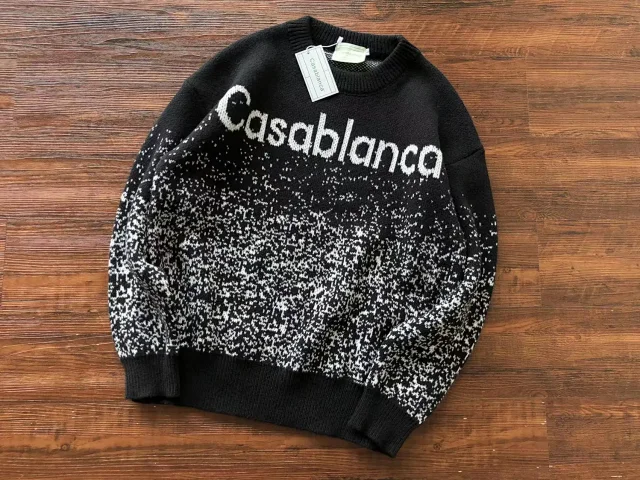 Casablanca Knitwear Logo Jacquard Knit Sweater product detail image 6