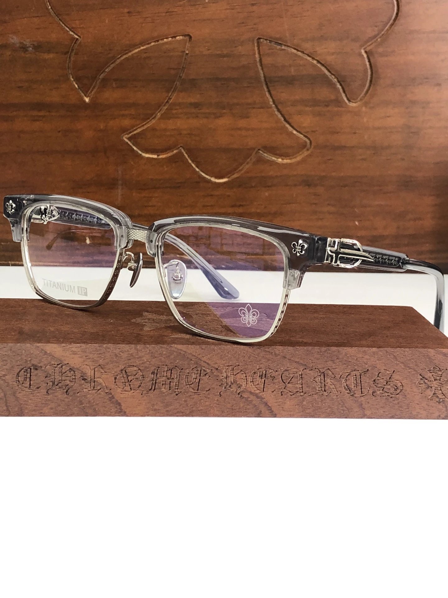 Chrome heart glasses