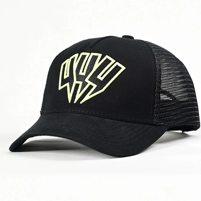 Unbranded Hats Mesh-back trucker cap with embroidered lightning graphic product detail image 1