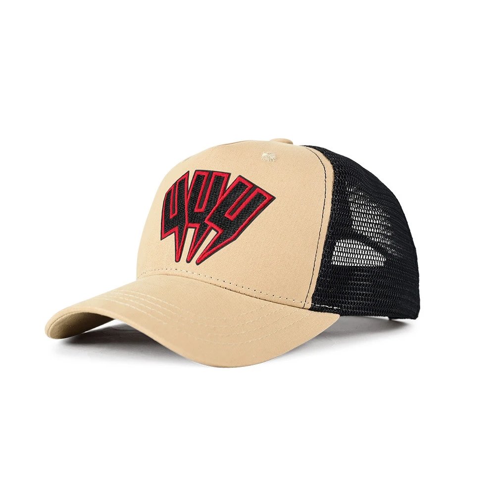 Unbranded Hats Mesh-back trucker cap with embroidered lightning graphic — 36
