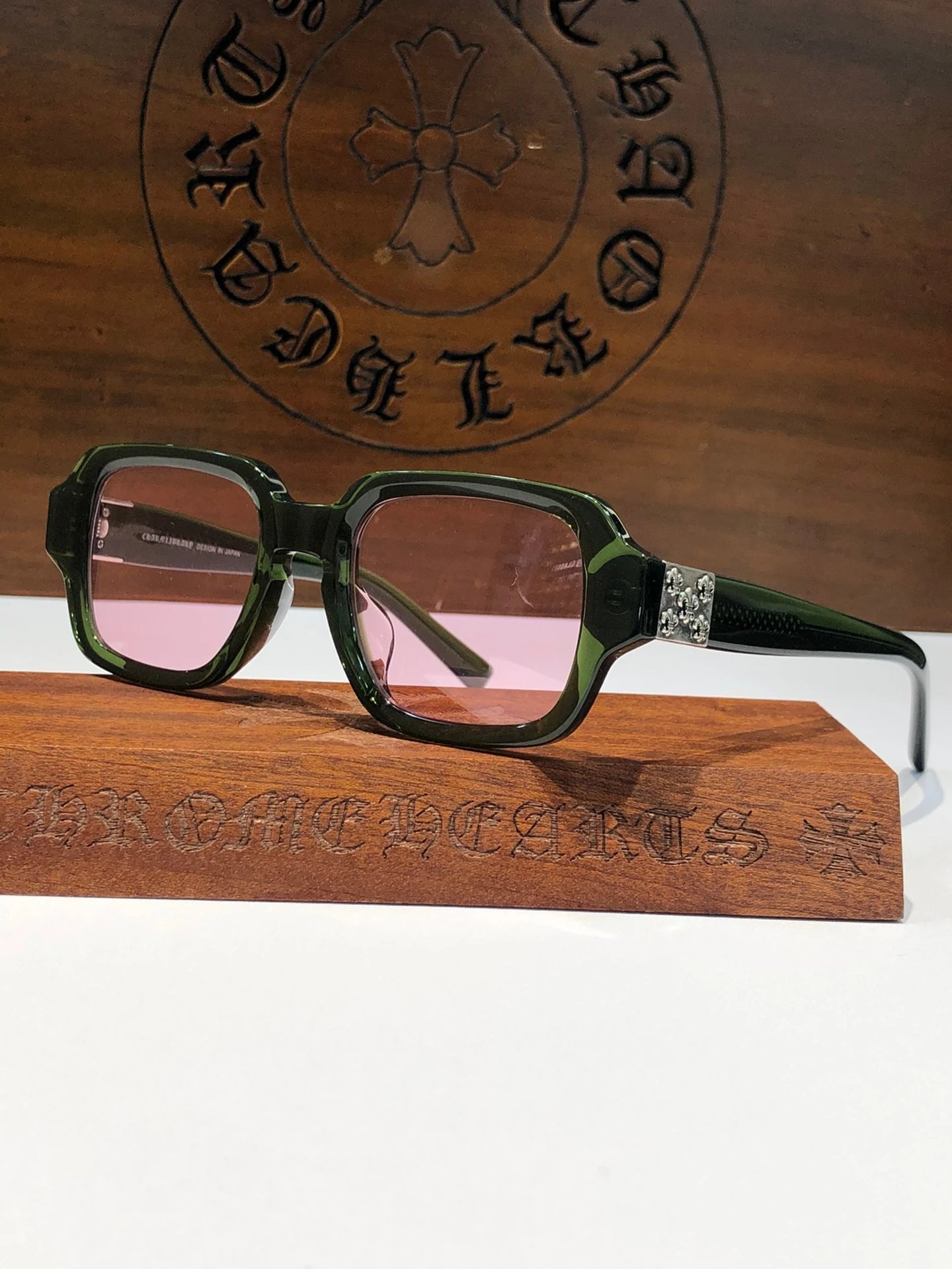 Chrome heart glasses