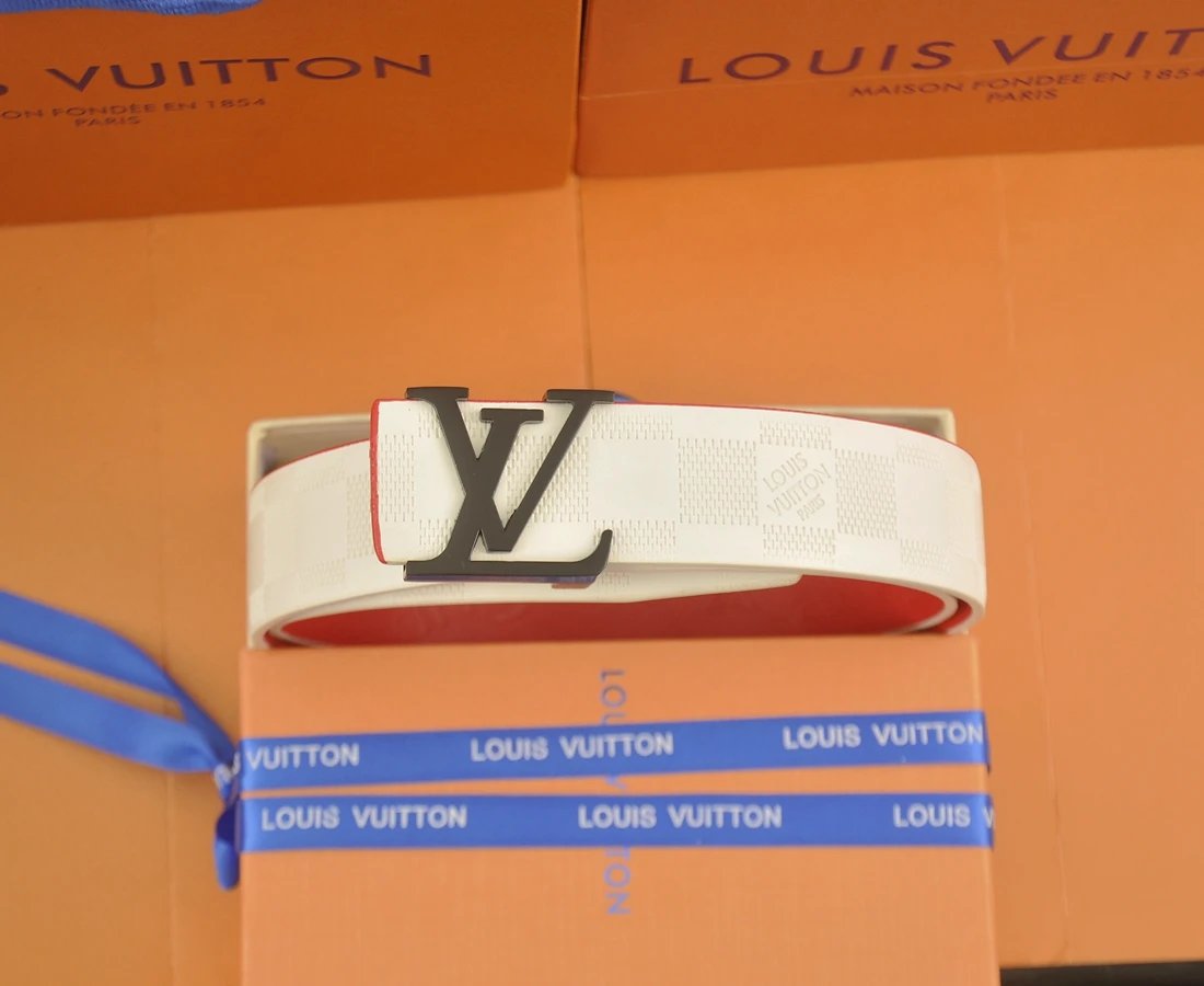 Louis Vuitton Belts Tiger-head buckle belt with monogram and graphic patches — 13