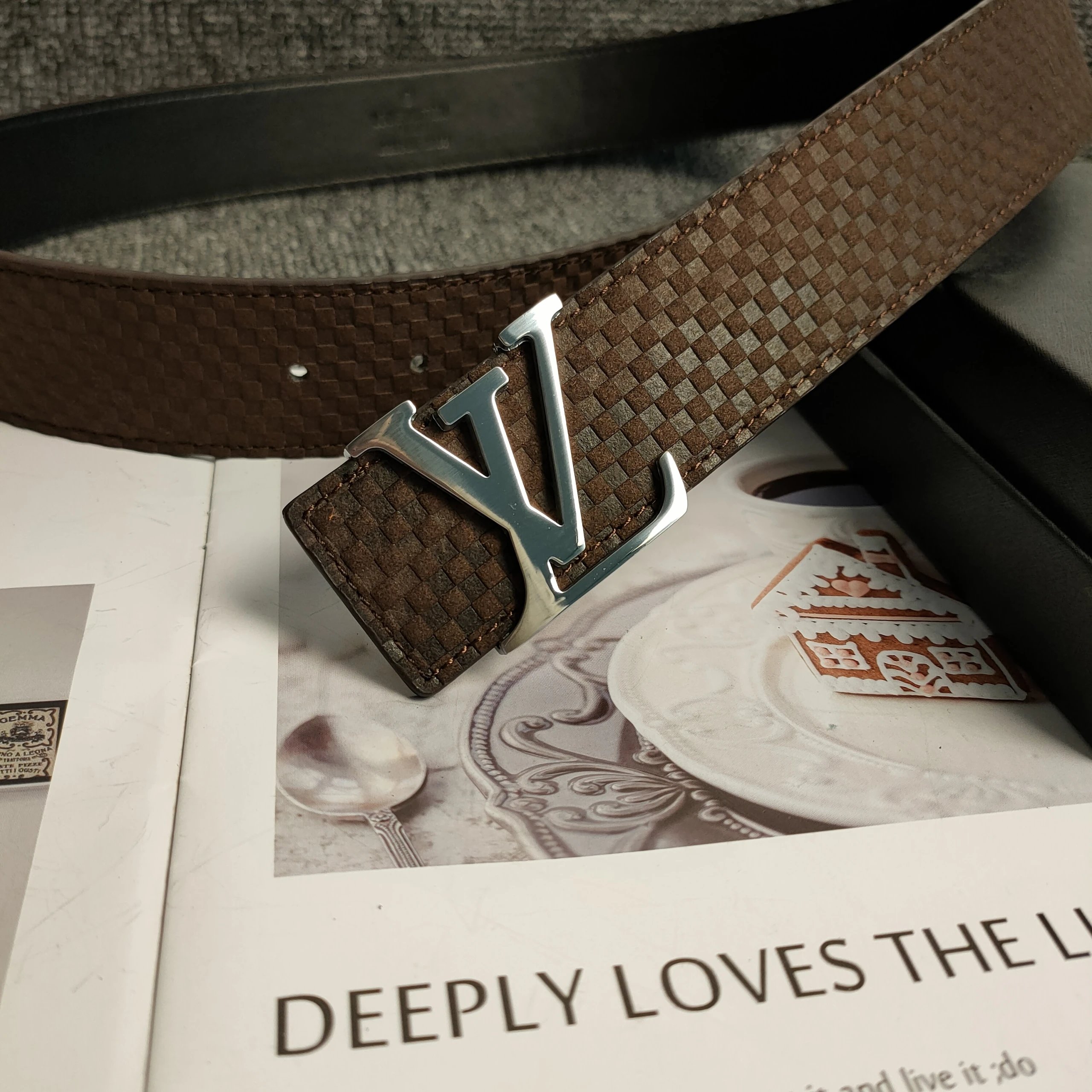 Louis Vuitton Belts Monogram embossed belt with LV buckle — 29