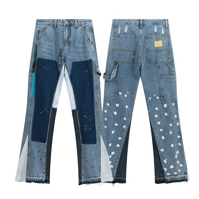 Gallery Dept. Jeans Distressed paint-splatter denim product detail image 11