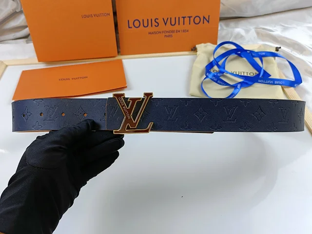 Louis Vuitton Belts Monogram embossed belt with LV buckle product detail image 6