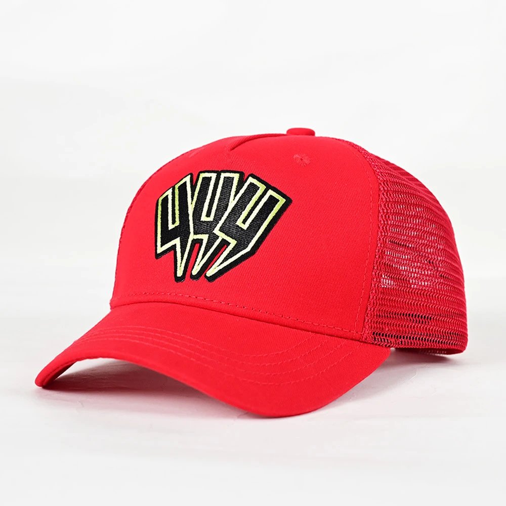 Unbranded Hats Mesh-back trucker cap with embroidered lightning graphic image 3