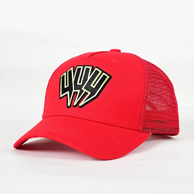 Unbranded Hats Mesh-back trucker cap with embroidered lightning graphic product detail image 3
