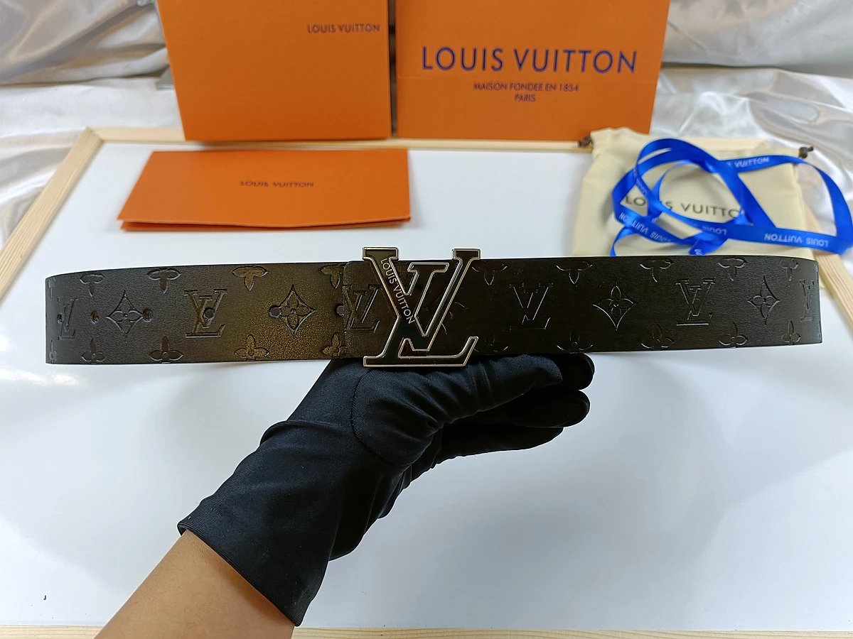 Louis Vuitton Belts Monogram embossed belt with LV buckle image 4