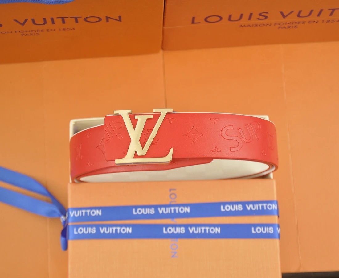 Louis Vuitton Belts Tiger-head buckle belt with monogram and graphic patches — 11