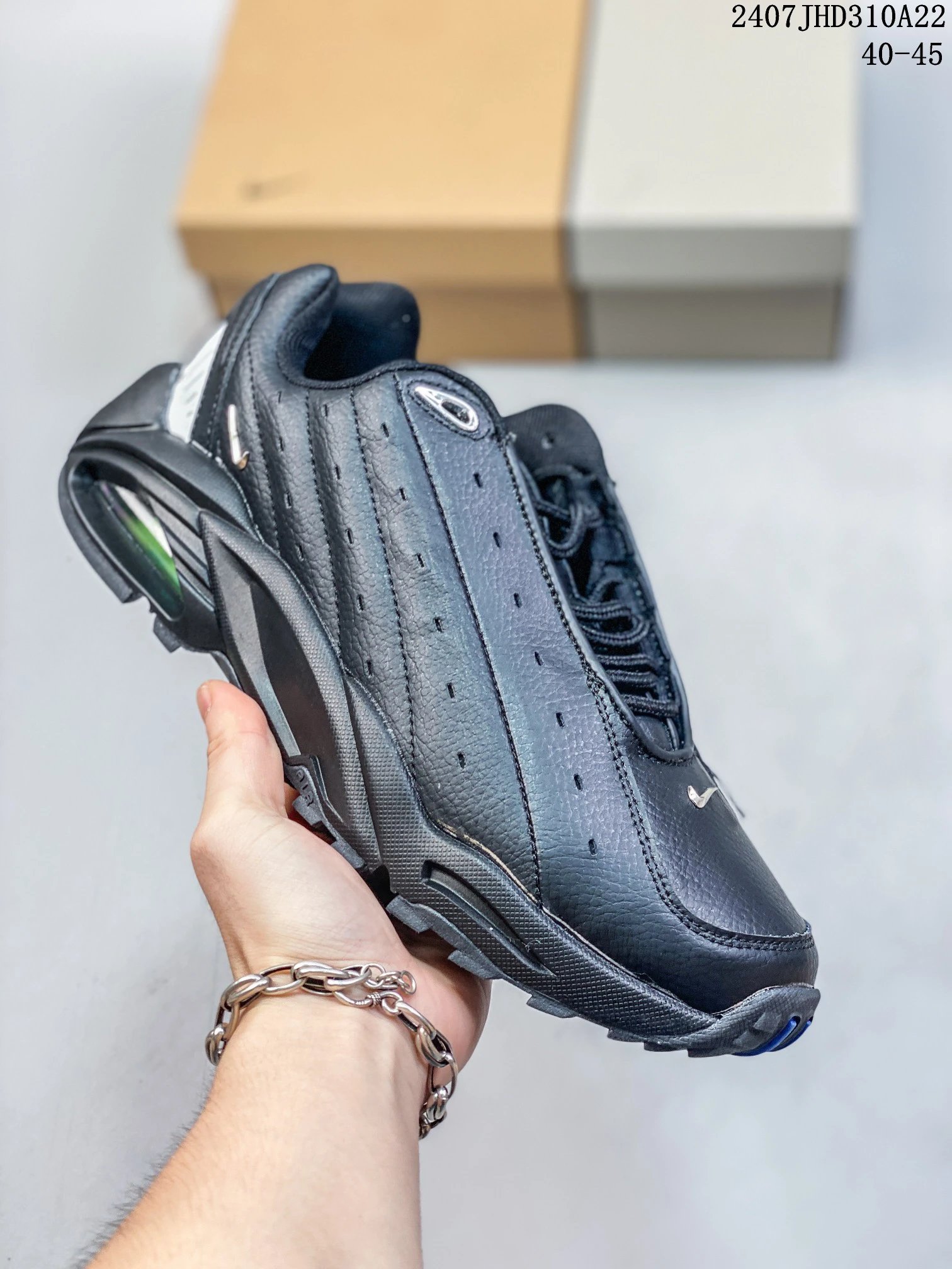 Black Leather Sneaker