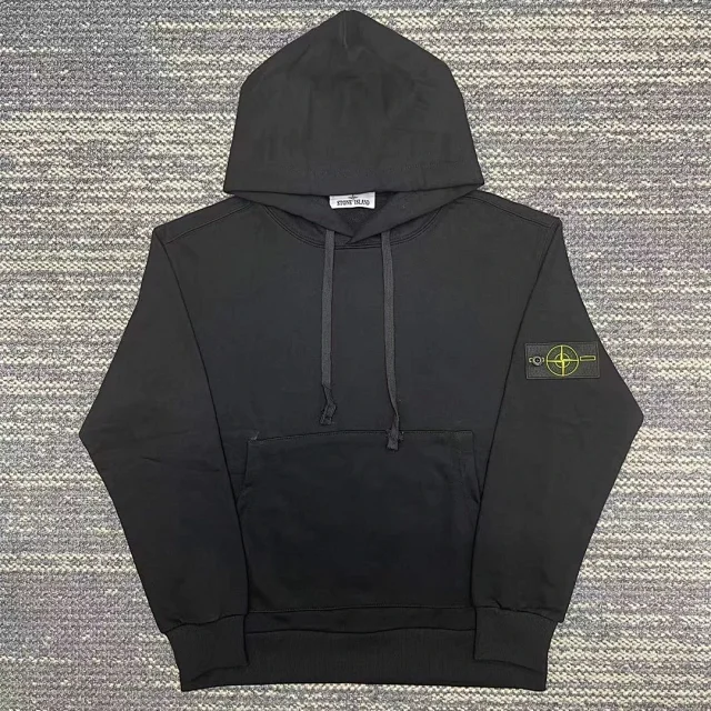 Stone Island Hoodies & Sweatshirts Hooded zip-front and pullover with compass sleeve badge product detail image 6