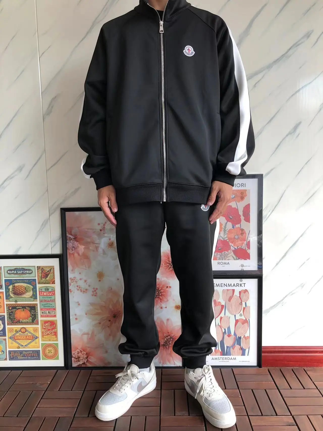 Moncler Striped track jacket and jogger trousers image 13