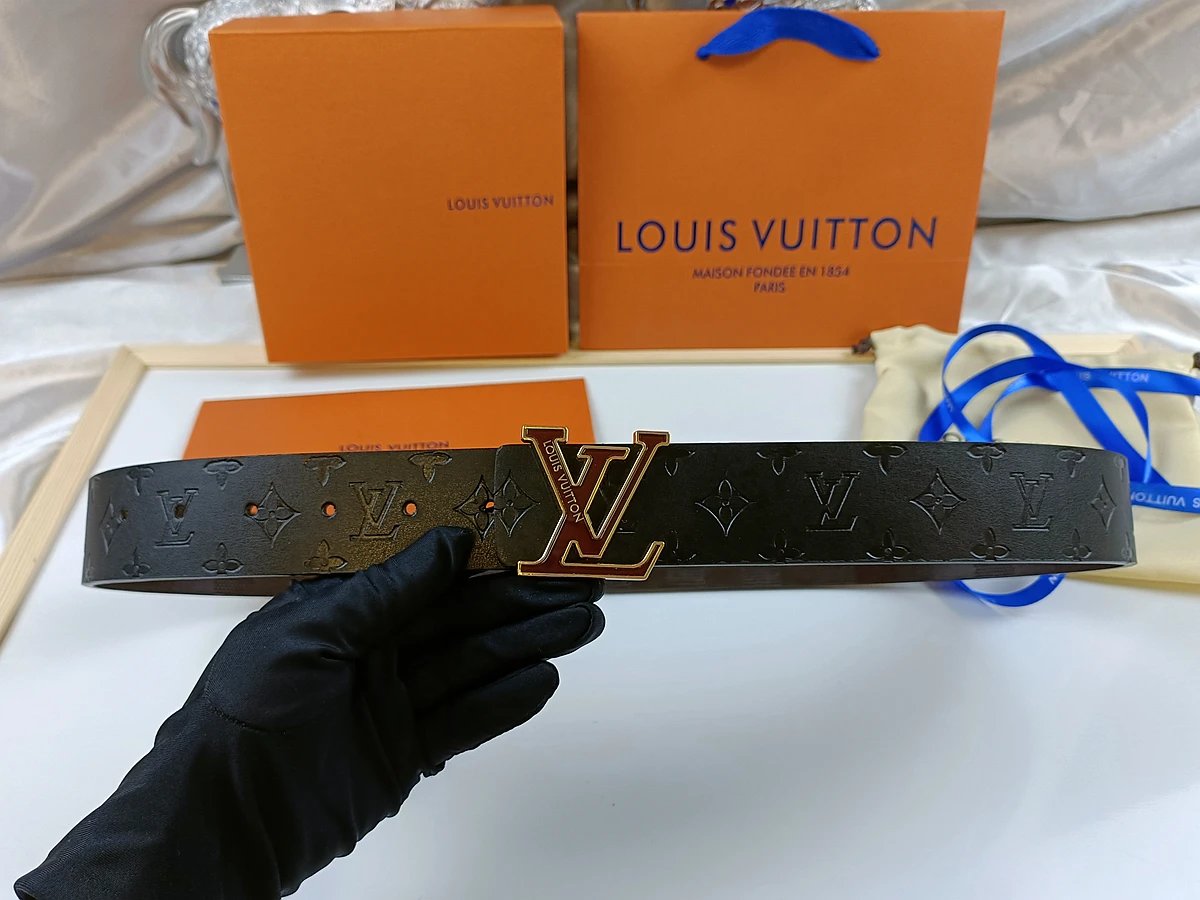 Louis Vuitton Belts Monogram embossed belt with LV buckle image 3