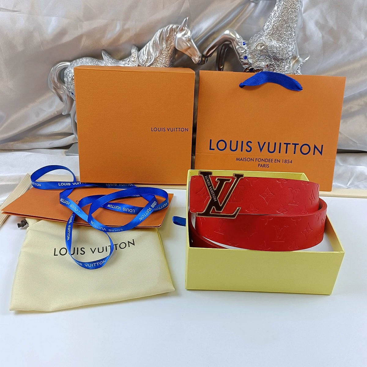 Louis Vuitton Belts Monogram embossed belt with LV buckle — 2