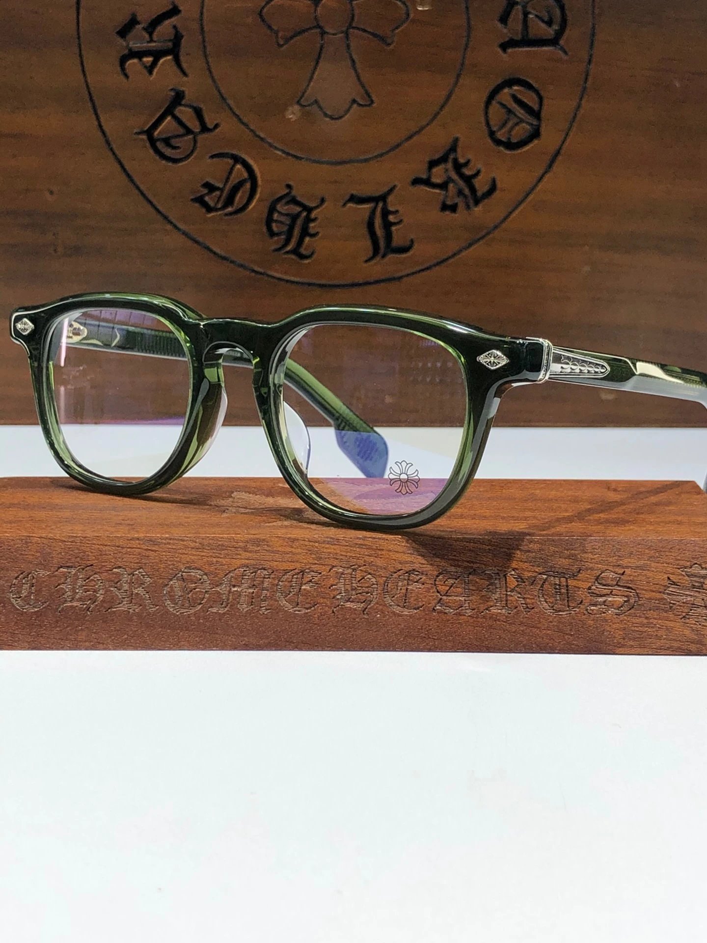 Chrome heart glasses