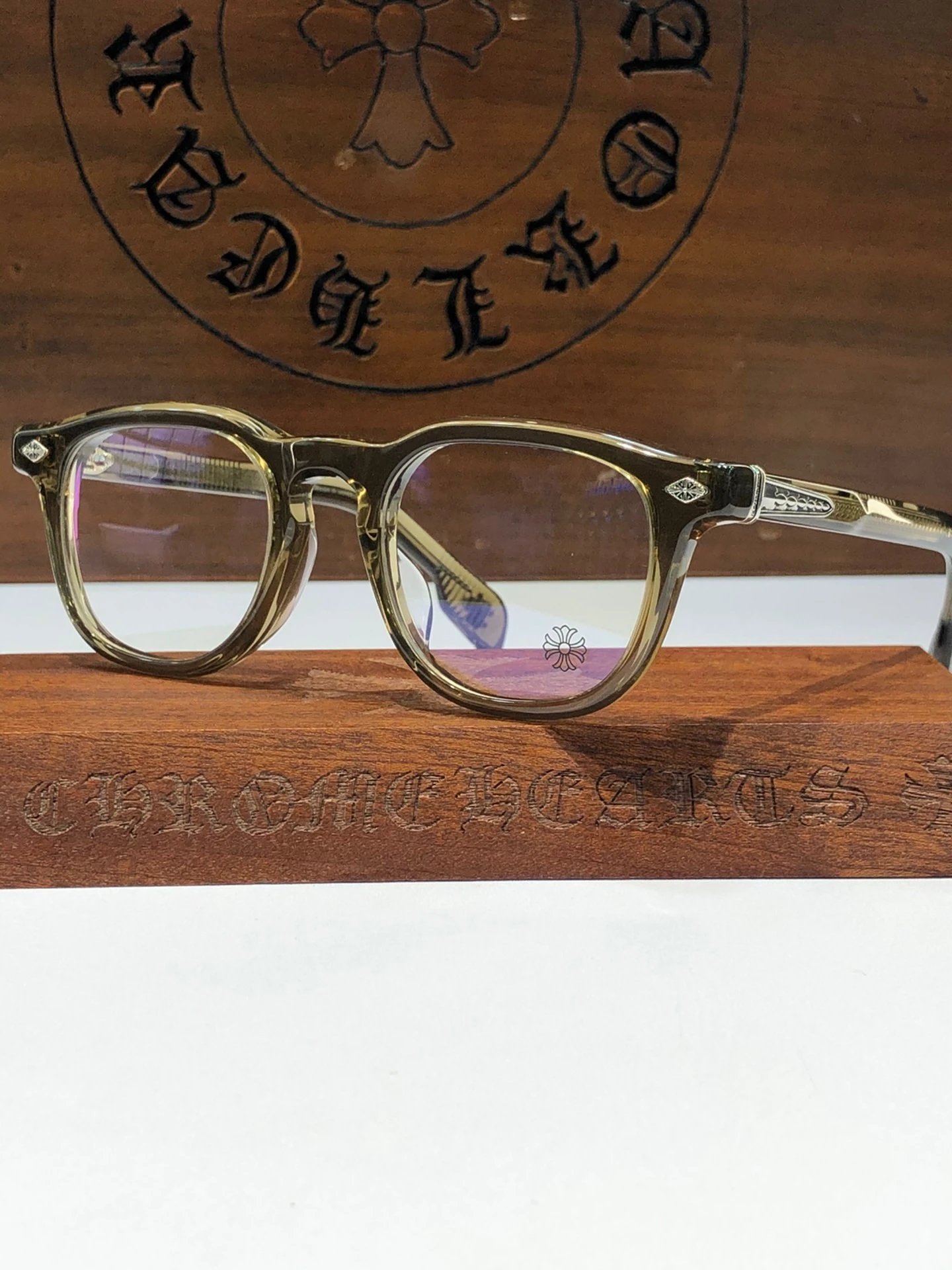 Chrome heart glasses