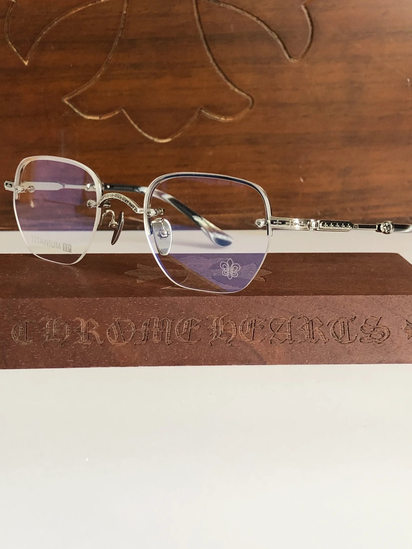 Chrome heart glasses