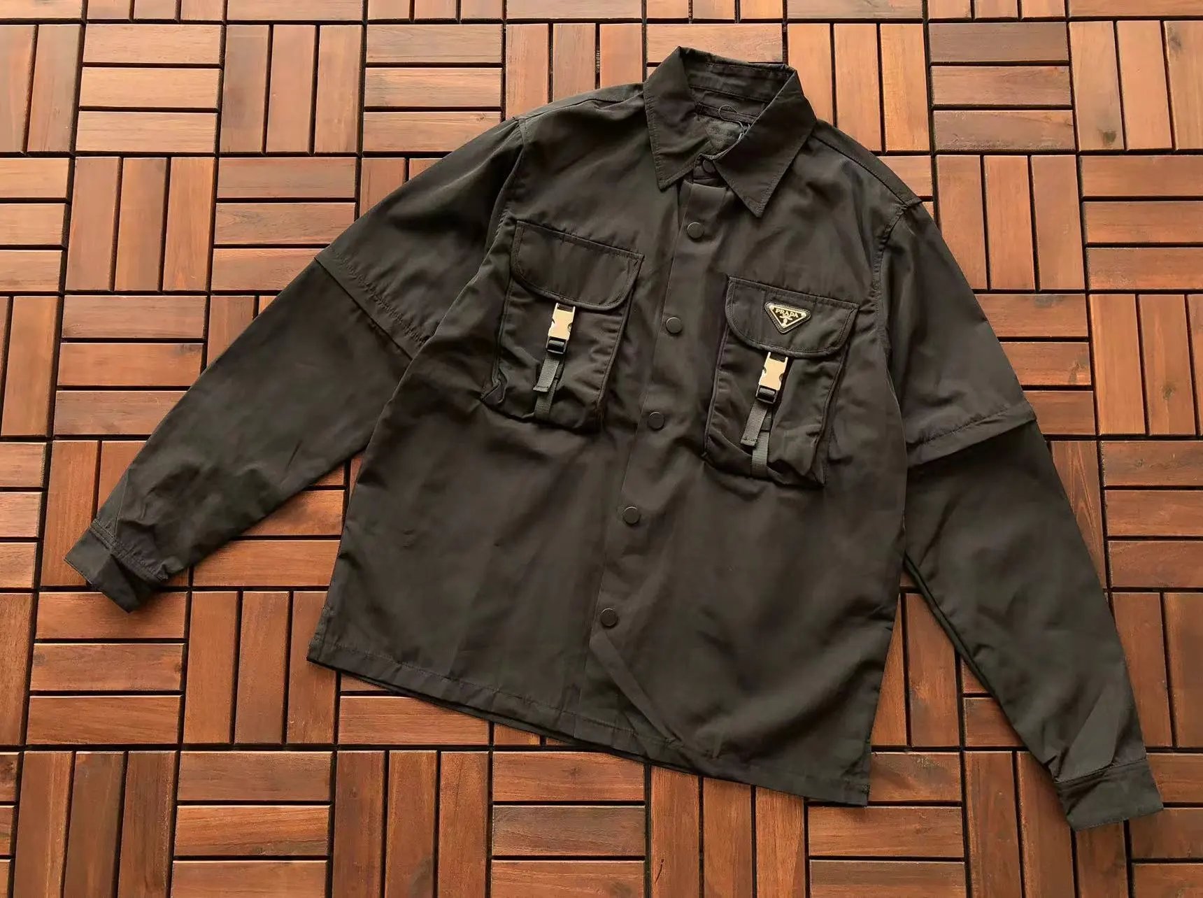 Prada Jackets Zip-up and utility jacket designs — 1
