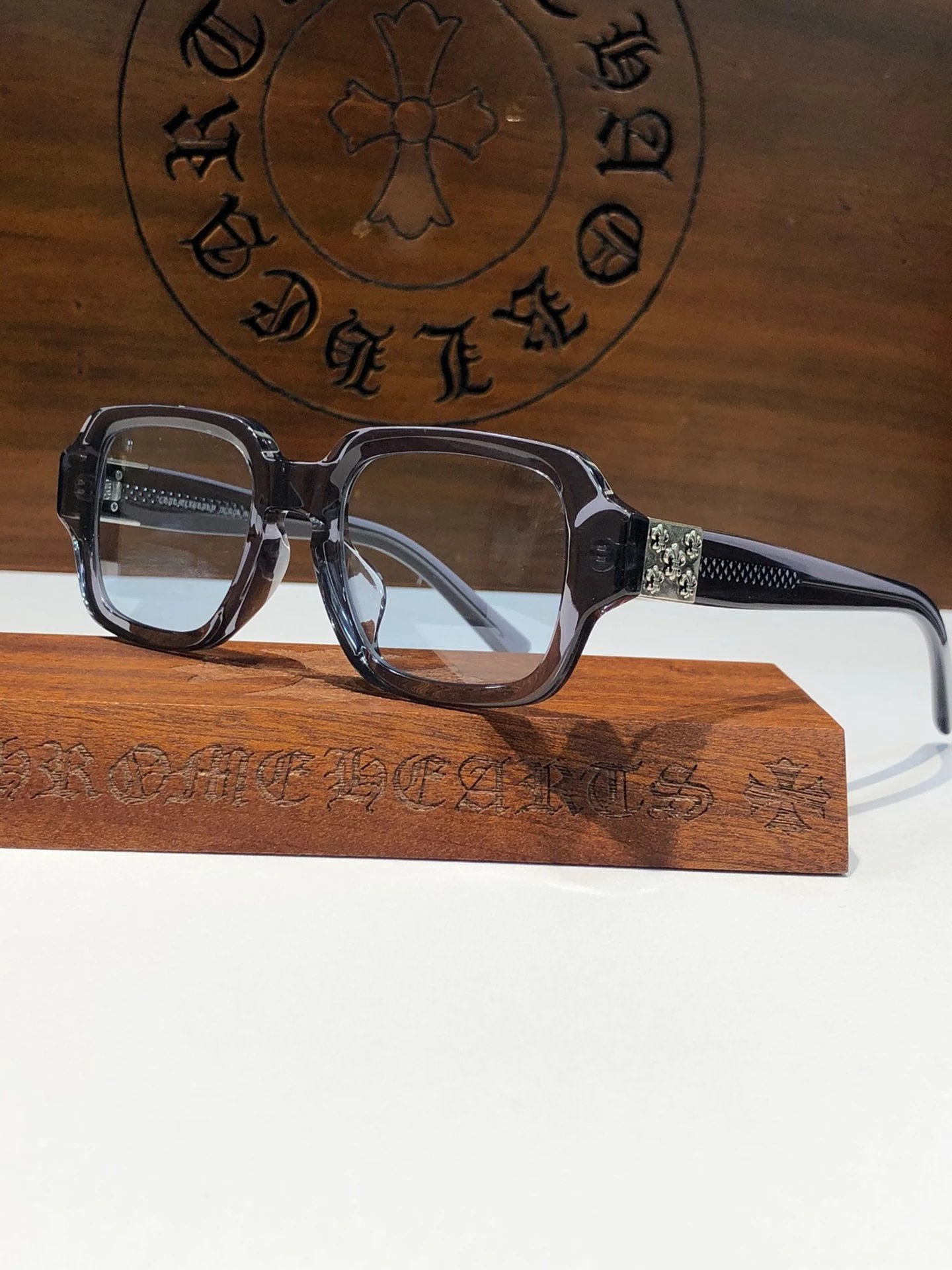 Chrome heart glasses