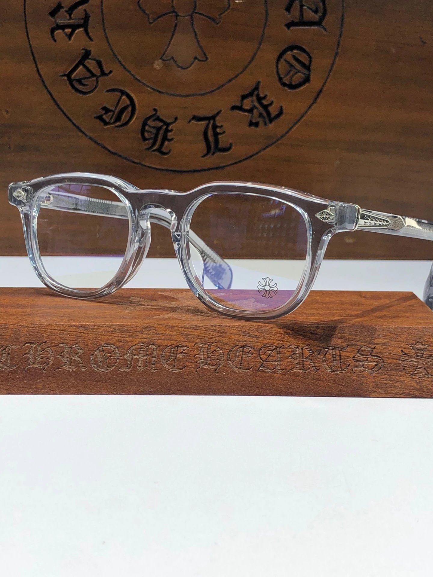 Chrome heart glasses