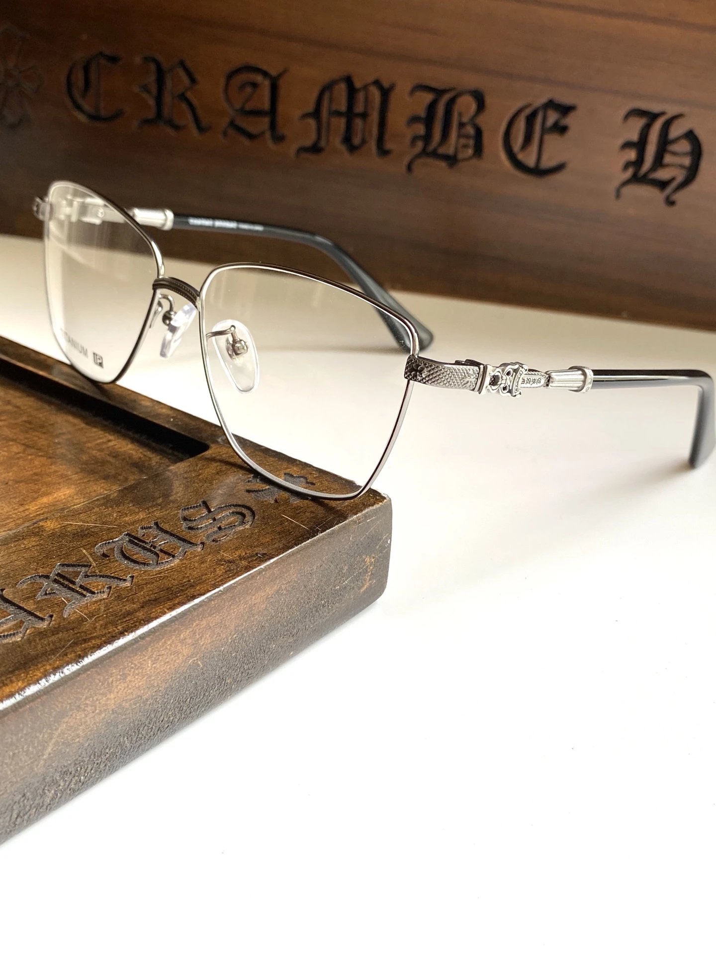 Chrome heart glasses