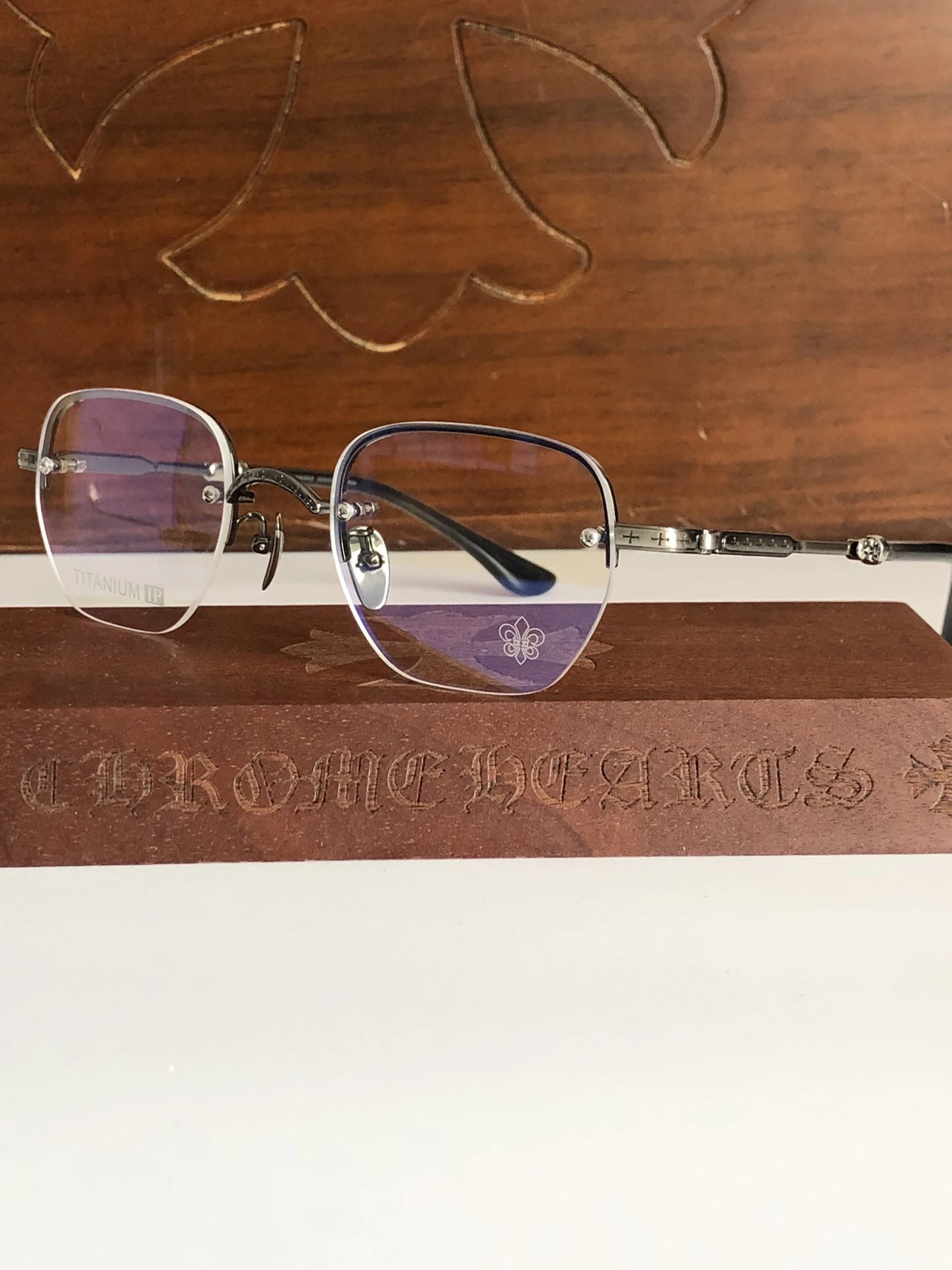 Chrome heart glasses