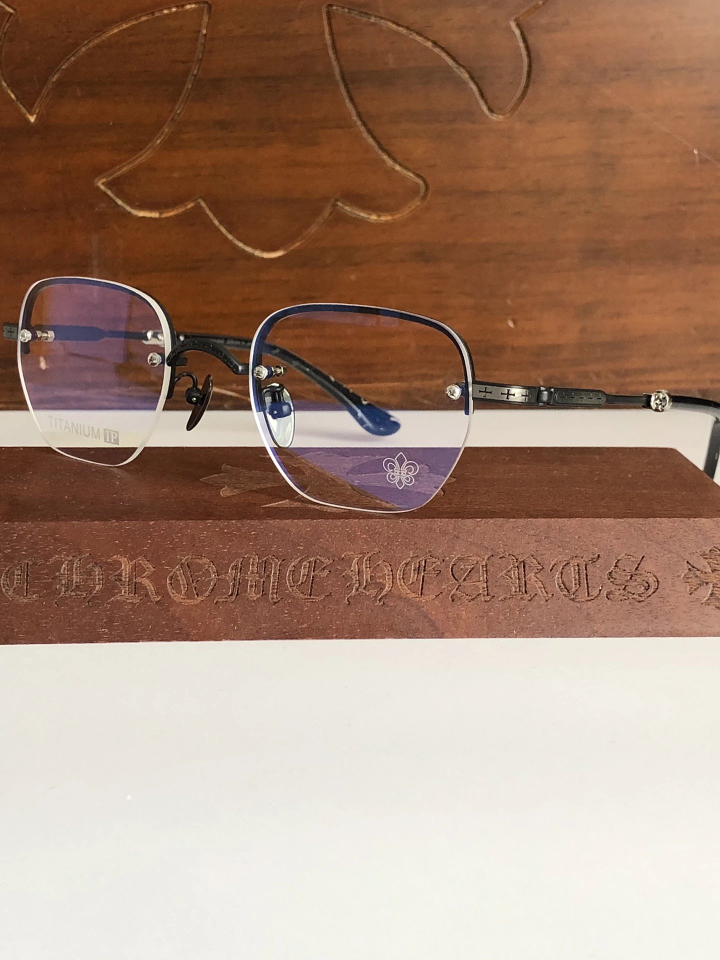 Chrome heart glasses