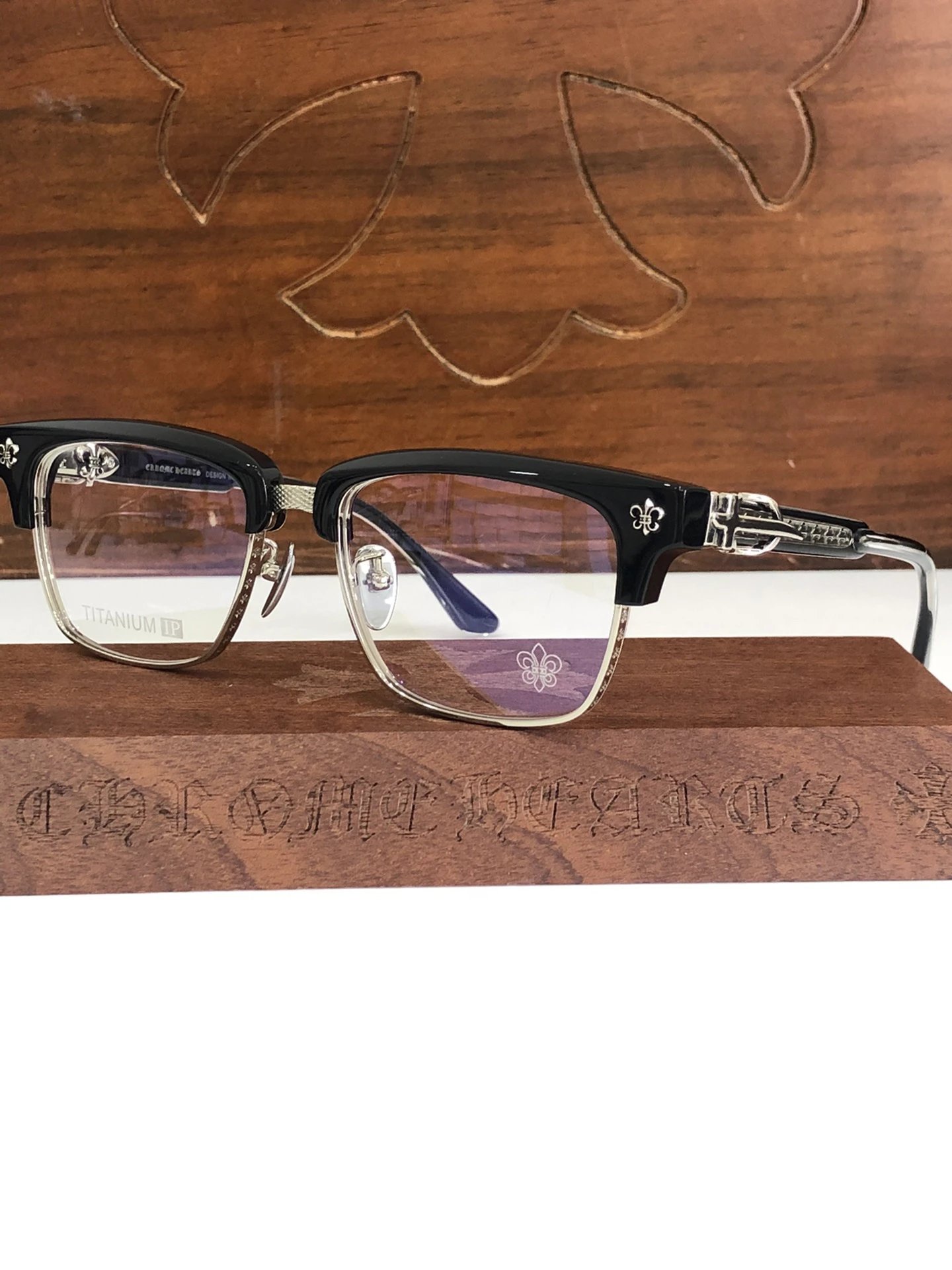 Chrome heart glasses