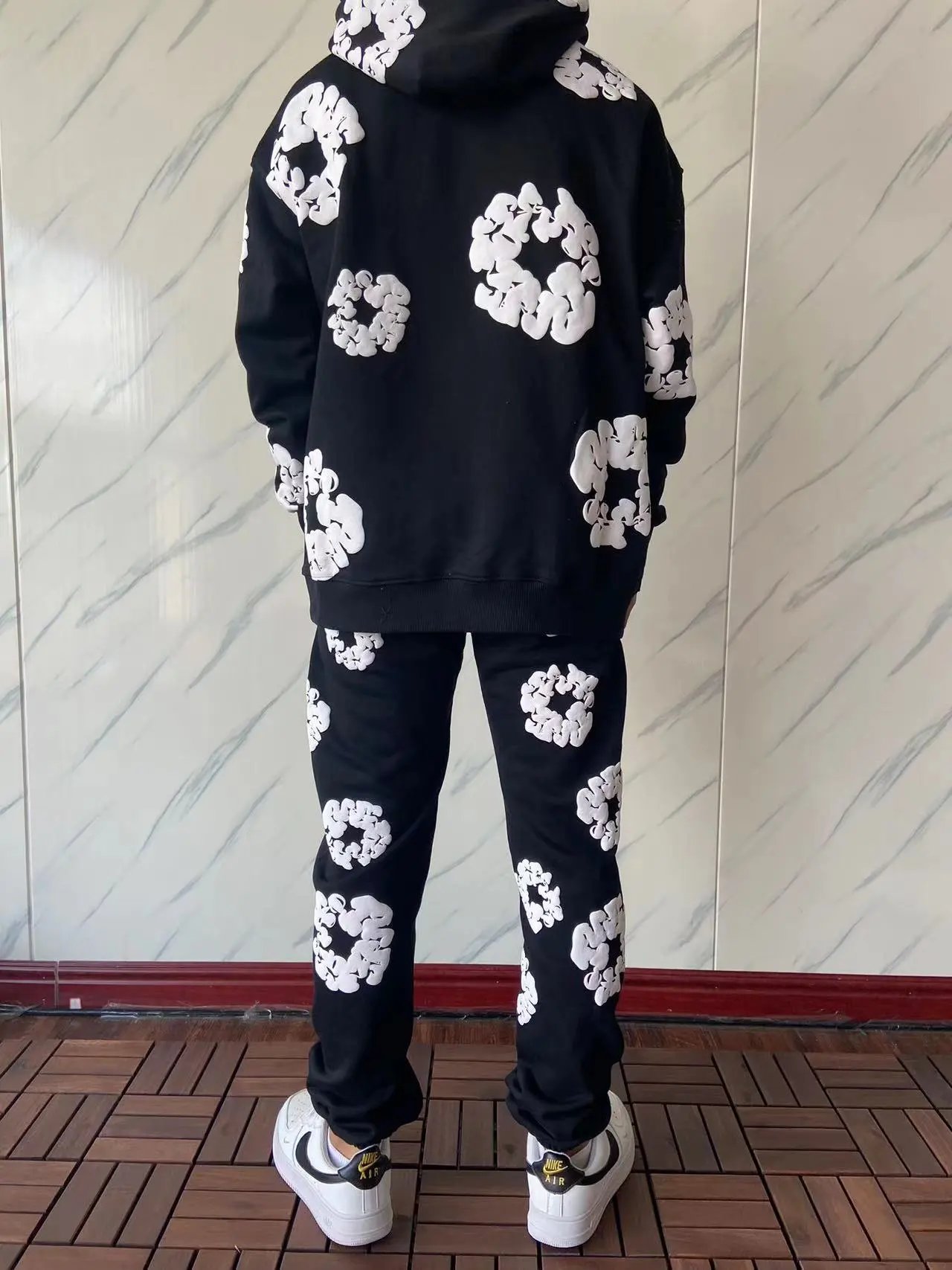 Floral Print Hoodie and Pants Set for Women - Cozy Lounge Wear