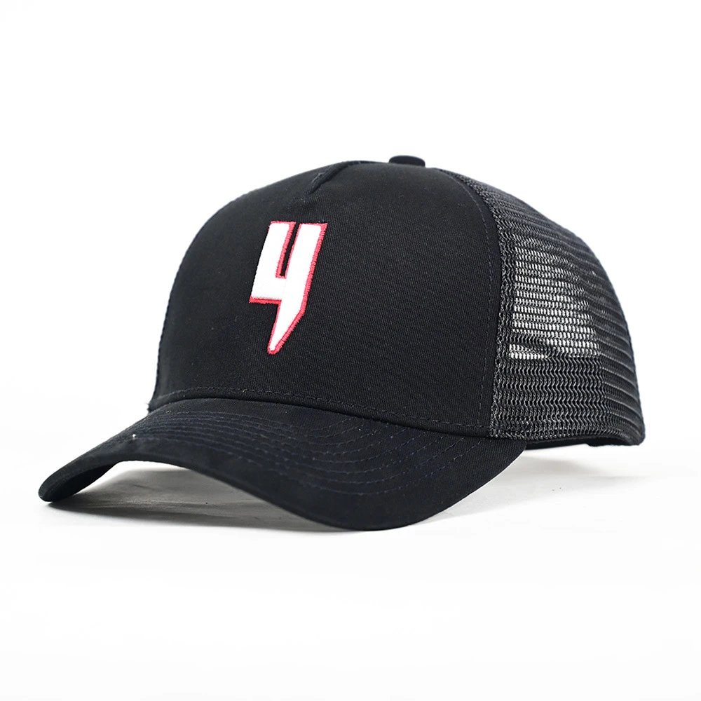 Unbranded Hats Mesh-back trucker cap with embroidered lightning graphic — 26